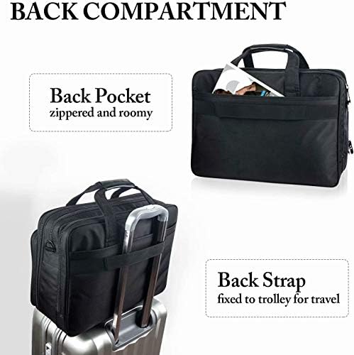 Ytonet multi compartment travel briefcase organized front pocket display