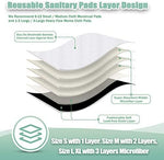 Wegreeco eco friendly menstrual pad with wings and plastic snap closure.