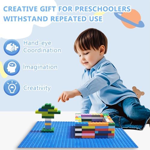 Children using Labititour baseplates for creative construction play