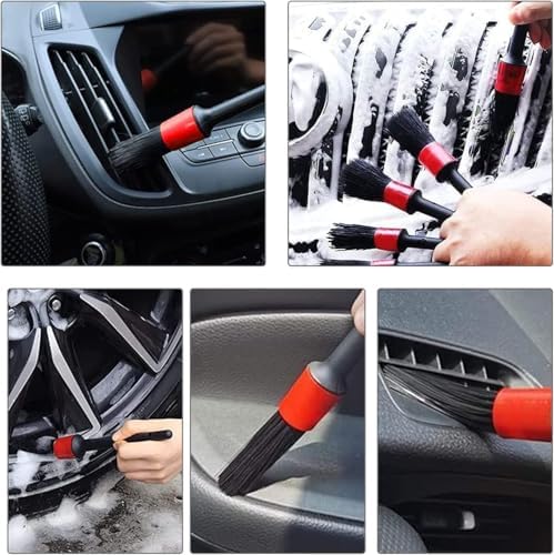 Two dual ended microfibre air conditioner vent cleaners included in the car detailing kit.