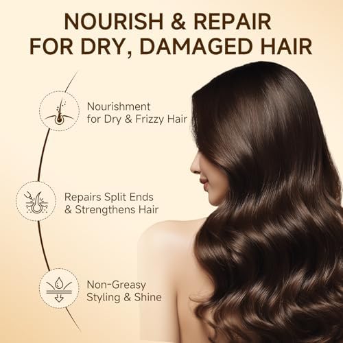 Outccogo Moroccan Argan Oil, Hair Oil for Frizzy Hair, Nourishing Smooths Moroccan Hair Oil for Frizz Control Curly Long Dry Damaged Curly Hair Treatment and Heat Protectant, 3.4 Fl Oz - Image 3