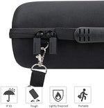 Full overview of the co2CREA black replacement case showing the included detachable shoulder strap for portable travel comfort.