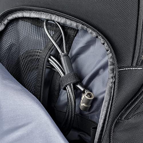 StarTech laptop cable lock routed around a secure table leg demonstrating flexible workplace installation