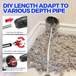 Holikme dryer vent brush attached to a power drill for efficient cleaning.