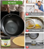 Used cooking oil turning into a solid gel in a pan
