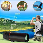 Vocue high definition 8x21mm pocket scope highlighting the manual twist to focus adjustment wheel