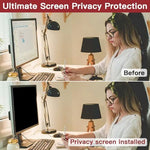 ANTOGOO V anti scratch computer monitor cover package contents including two privacy filters and microfiber cleaning cloth