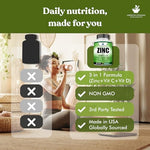 High potency zinc vitamin c and d3 5000 iu dietary supplement for antioxidant cell protection