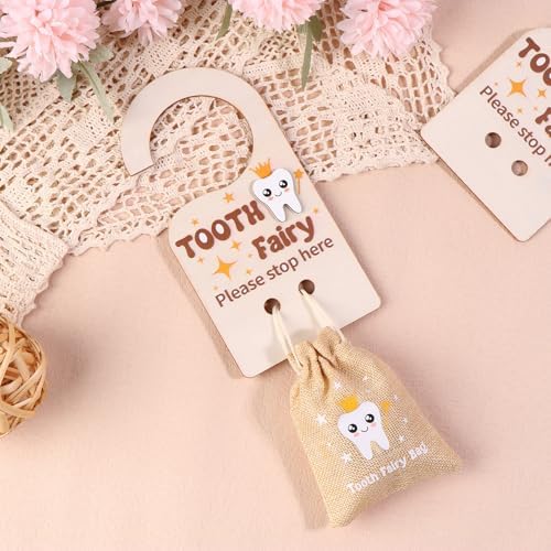 Childhood memory wooden tooth storage box and door sign