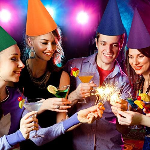 Group cosplay party accessories with multiple colored hats