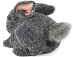 Folkmanis gray rabbit puppet with movable mouth and legs