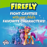 Firefly My Little Pony rotary electric toothbrush soft bristles close up