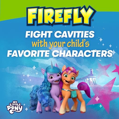 Firefly My Little Pony rotary electric toothbrush soft bristles close up
