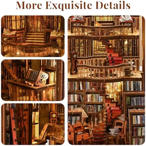 CCCDF 3D wooden puzzle bookends showcasing premium precision-cut components before assembly