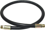 Apache hydraulic hose assembly front view showing male fittings