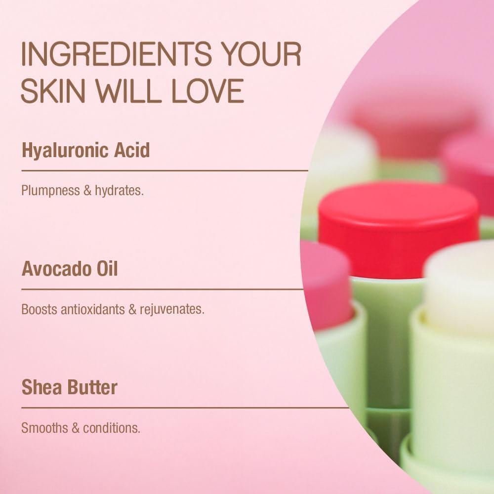 Clear transparent glossy finish swatch of the Pixi Hydra LipTreat stick.