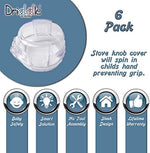 Six pack stove knob safety protectors transparent