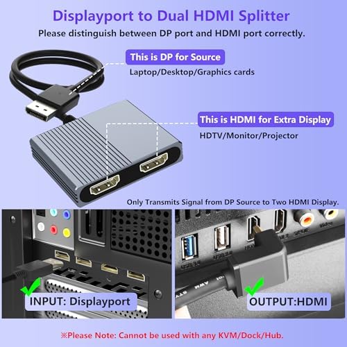 Aibilangose multi stream transport hub with the included universal serial bus power cable connected