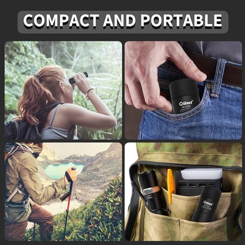 Olimt mini telescope kit with the included protective lens caps and convenient hand strap accessory.