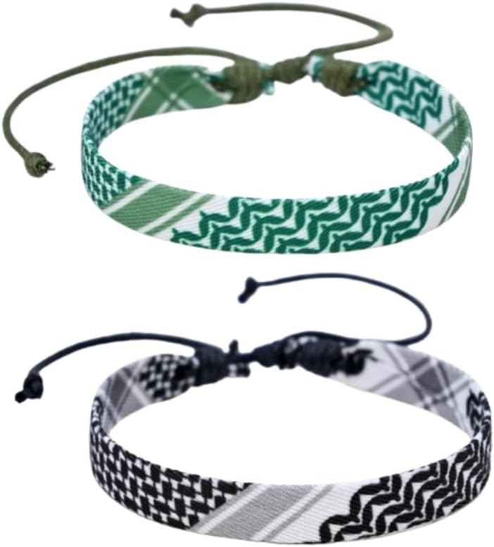 DATOA handmade ethnic bracelet set displayed flat