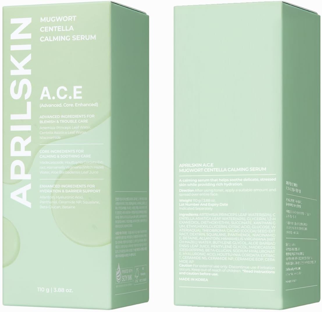 APRILSKIN A.C.E SerumMugwort Centella Serum for Soothing & Calming3-Second CalmingMugwort Leaf Water 50% + Centella Leaf Water 40% for Troubled SkinKorean Skin Care3.88 oz - Image 9