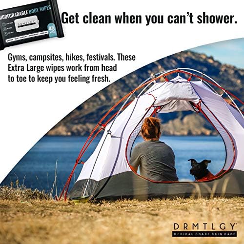 Biodegradable face and body cloths for hygiene during outdoor hiking adventures