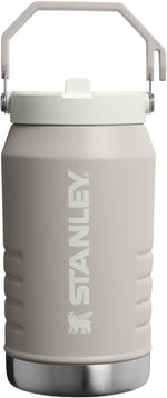 Wide mouth opening of Stanley recycled stainless steel bottle with lid removed