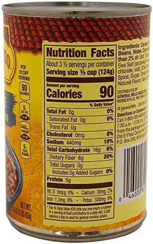 Old El Paso Fat Free Refried Beans, 453 g - Image 3