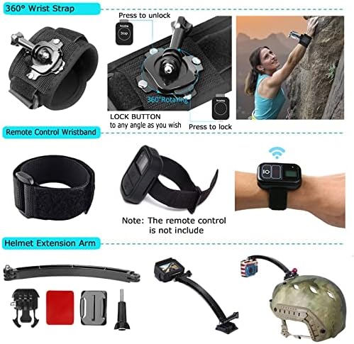 Bicycle handlebar mount and high traction windshield suction cup mount included in the action camera kit