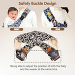 Yemyig lightweight infant carrier folded compactly to demonstrate its travel friendly size.
