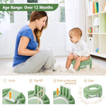 MCGMITT Portable Potty for Kids Travel - Foldable Training Toilet Chair for Toddler Girls with Storage Bags, Potty Training Toilet for Outdoor and Indoor Easy to Clean(Green) - Image 3