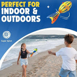 Complete packaging view of the imported whistling foam rocket variety pack for family games