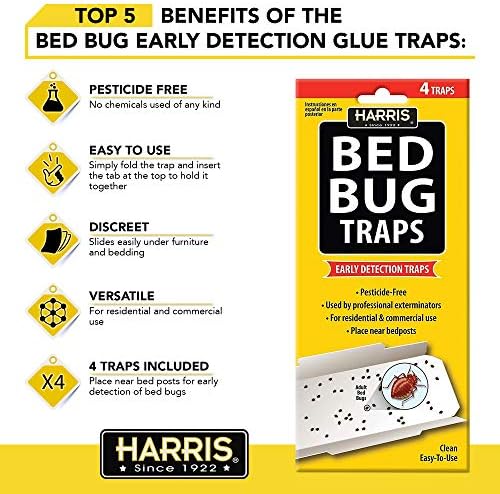 Harris bed bug traps adhesive surface close up