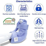 Soft polyester fiber filled heel protector for bedridden patients
