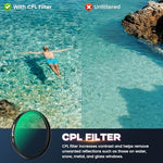 Action shot demonstrating Mingven filter glare reduction