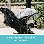 Elastic bottom feature of JJ Cole winter car seat cover
