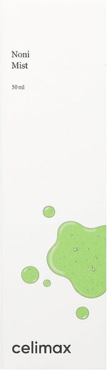 Nutrient rich pale green formula of Celimax Noni ampoule mist for radiant skin barrier support.