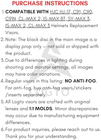 Logto HJ-17 helmet shield replacement side profile showing mounting tabs