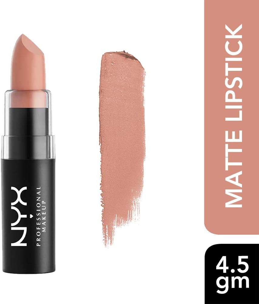 NYX matte lipstick shade swatch on skin