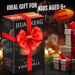 Close up of the sturdy textured grip on the HuanKeng rechargeable glowing football.