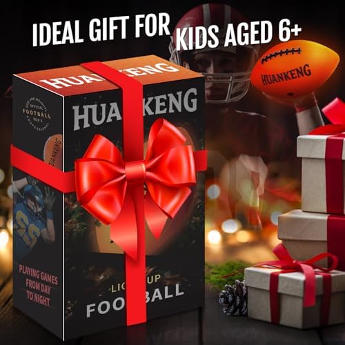 Close up of the sturdy textured grip on the HuanKeng rechargeable glowing football.