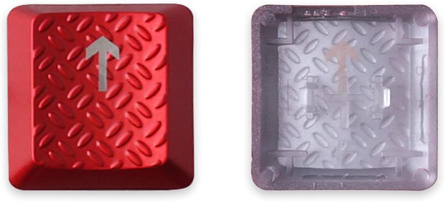 Huyun red keycaps lighting pass through display