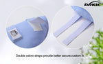 Blue quilted ankle pillow for bedridden elderly patients recovery.
