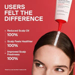 Dr.FORHAIR Korean scalp care system displaying the 8.81 ounce deep cleansing exfoliator bottle.