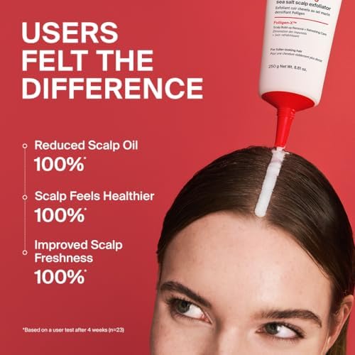 Dr.FORHAIR Korean scalp care system displaying the 8.81 ounce deep cleansing exfoliator bottle.