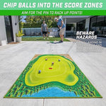 GoSports golf game mat rolled out for play