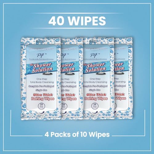 Premium Formulations 4 pack bathing wipes set for hygiene