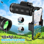 Universal smartphone holder attached to the telescope eyepiece for mobile nature photography