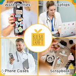 Funny medical profession quotes printed on premium weather resistant vinyl stickers for graduation gifts.