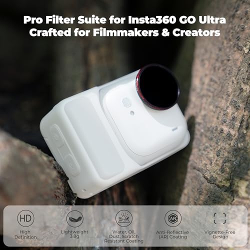 Freewell filter kit installed on Insta360 GO Ultra lens
